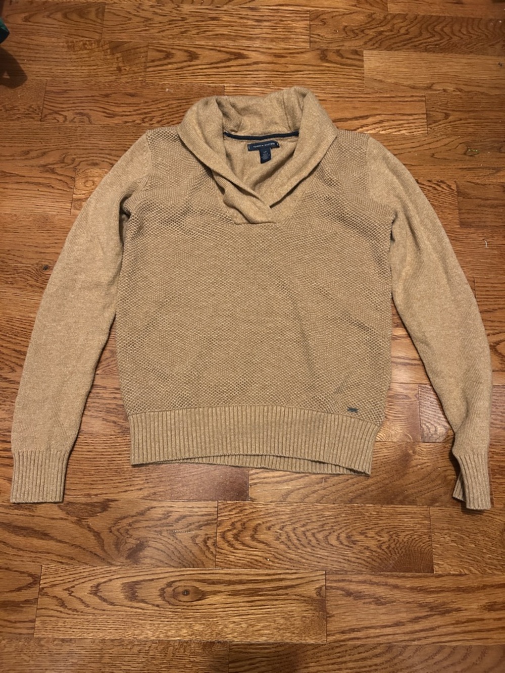 Tommy Hilfiger Shawl Collar Sweater - Tan